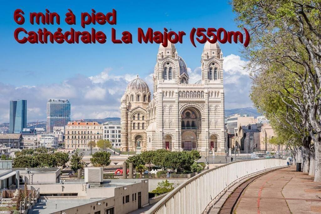 Appartement 5*, Climatise, Avec Terrasse Au Quartier Le Panier Marseille Luaran gambar
